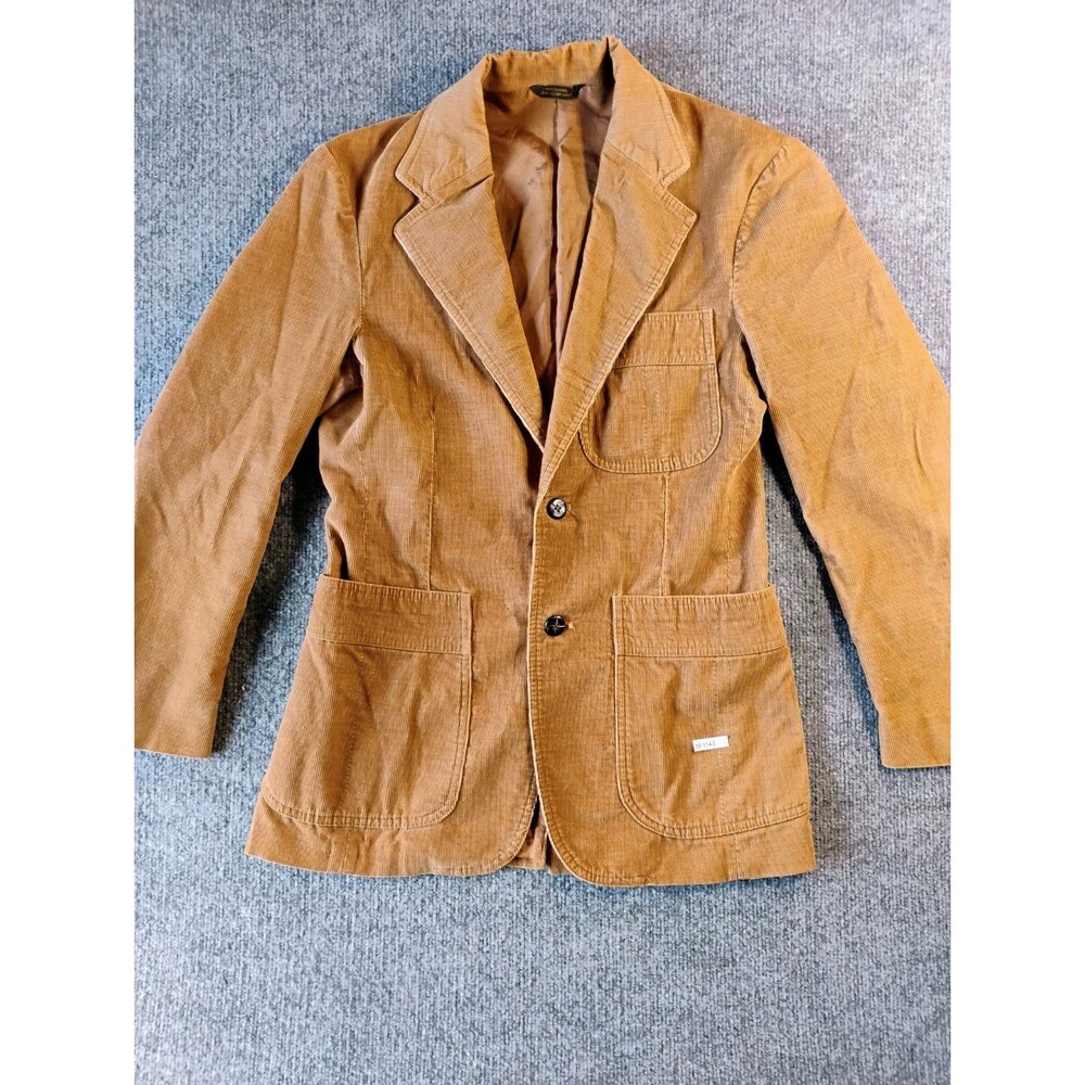 Levis Red Tab Jacket Womens Small Brown Corduroy Military Blazer Button Pockets